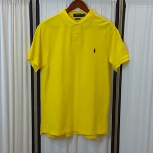 Polo by Ralph Lauren Cotton Slim Fit Polo, Yellow,‎ Size L